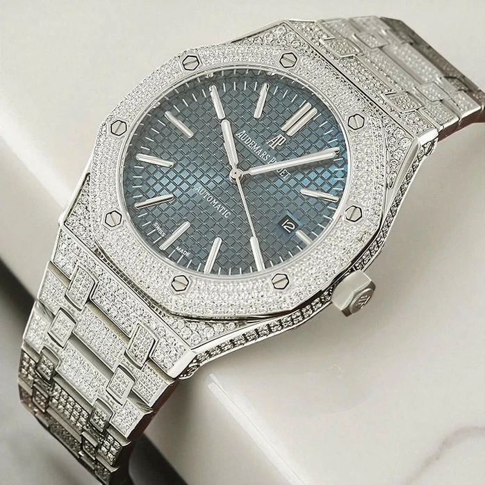 Audemars Piguet Royal Oak Automatic Blue Dial Diamond Watch Pakistan 1765830883 Ee9bdc3e