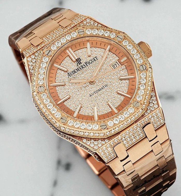 Audemars Piguet Royal Oak Automatic Mens Diamond Watch 46 Pakistan
