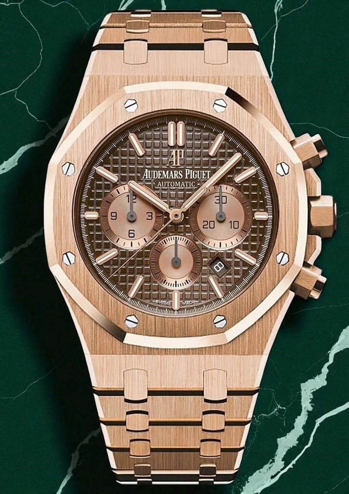 Audemars Piguet Royal Oak Brown Dial Rose Gold Mens Watch Pakistan 1765830891 3c3d3610
