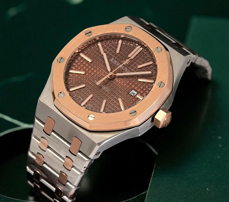 Audemars Piguet Royal Oak Brown Dial Two Tone Watch Pakistan 1765830891 C936f91f