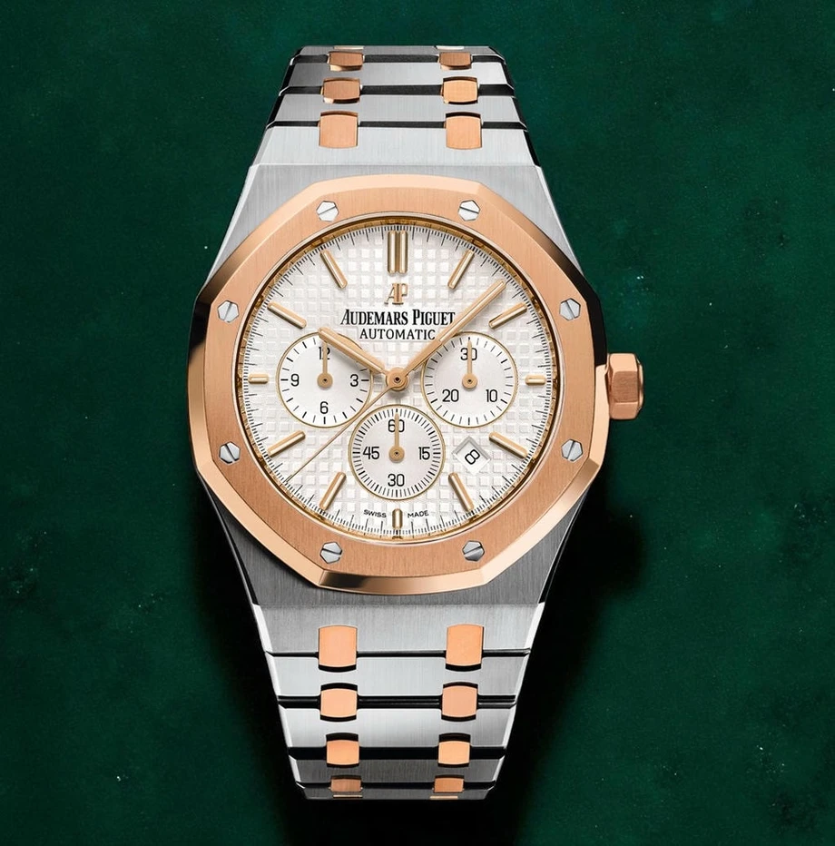 Audemars Piguet Royal Oak Chronograph Two Tone White Dial Watch Pakistan 1765830897 Be999d82