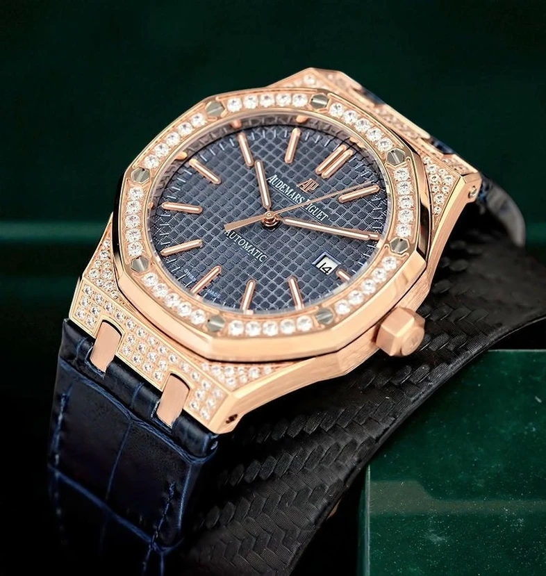 Audemars Piguet Royal Oak Diamond Bezel Blue Watch Watch Price 116 Pakistan 1765830901 F43c7aa0