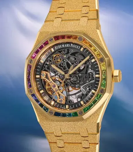 Audemars Piguet Royal Oak Frosted Gold Double Balance Wheel Openworked Rainbow Watch 2026 1783796575 Ba47b22d