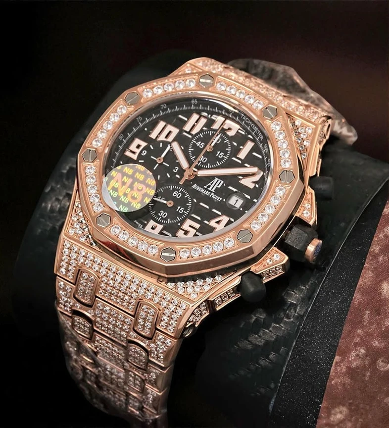 Audemars Piguet Royal Oak Offshore Pink Gold Diamond Men S Watch Pakistan
