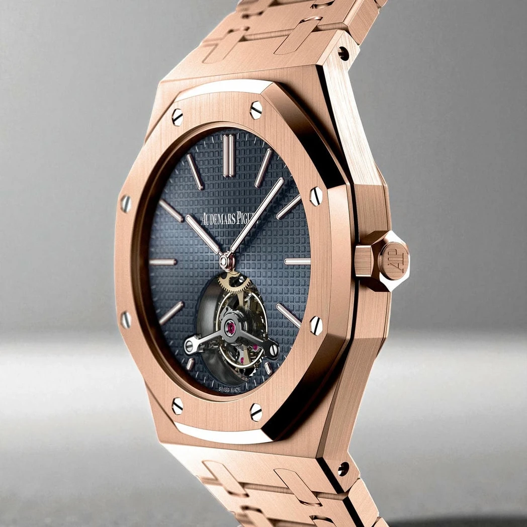 Audemars Piguet Royal Oak Tourbillon Rose Gold Black Dial Watch Pakistan