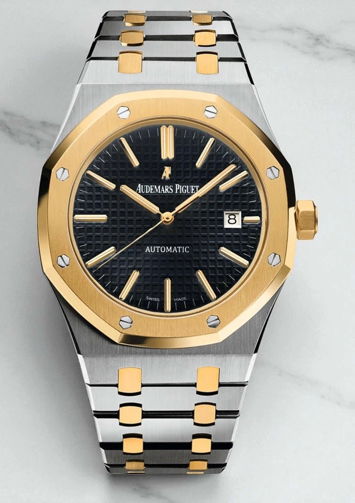 Audemars Piguet Royal Oak Two Tone Black Dial Watch 1 Pakistan