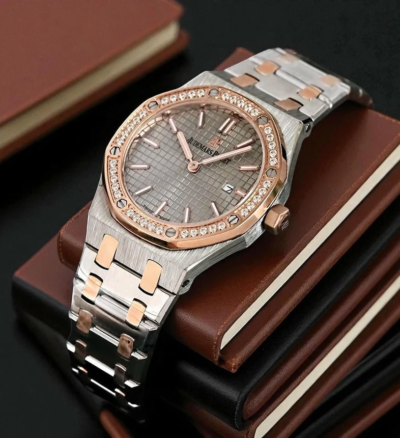 Audemars Piguet Royal Oak Two Tone Diamond Ladies Watch Pakistan
