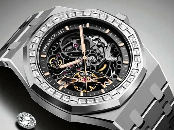 Audemars Piguet Skeleton Diamond Bezel Watch Pakistan