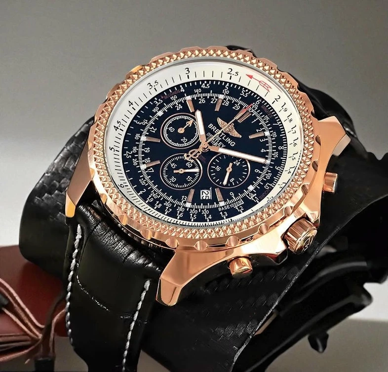 Bentley Motors Chronograph Black Leather Men S Watch Pakistan