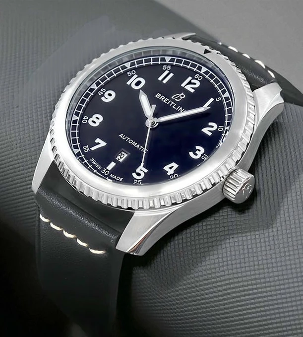 Breitling Aviator Black Strap Watch Pakistan 1765831009 58fa88c4