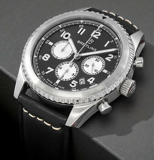 Breitling Aviator Chronograph Watch Black Dial Pakistan 1765831010 F6a89b44