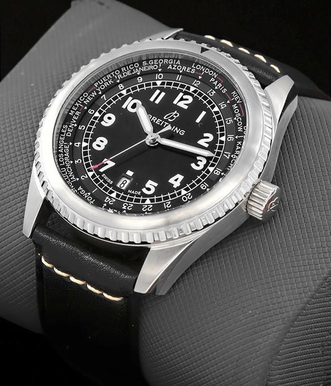 Breitling Aviator Watch Black Dial Pakistan 1765831010 F9c2d153