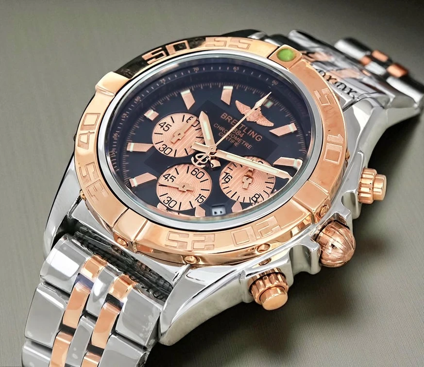 Breitling Chronomat Black Dial Two Tone Watch Pakistan 1765831020 7bd24711