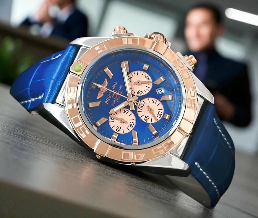Breitling Chronomat Blue Dial Twotone Watch Pakistan 1765831016 07ba9461