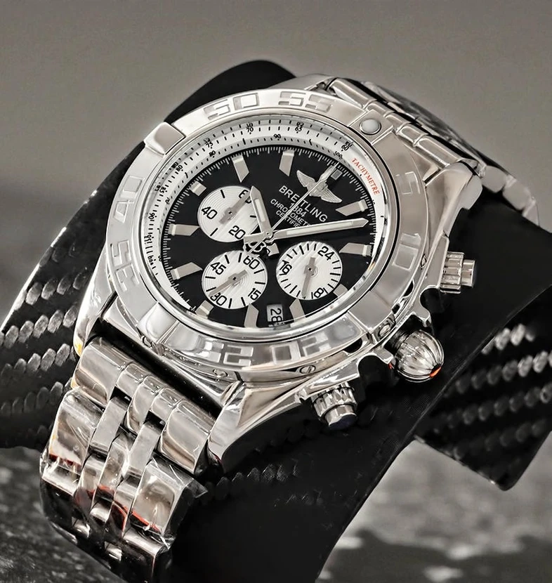Breitling Chronometre Black Dial Watch Pakistan 1765831023 C6874316