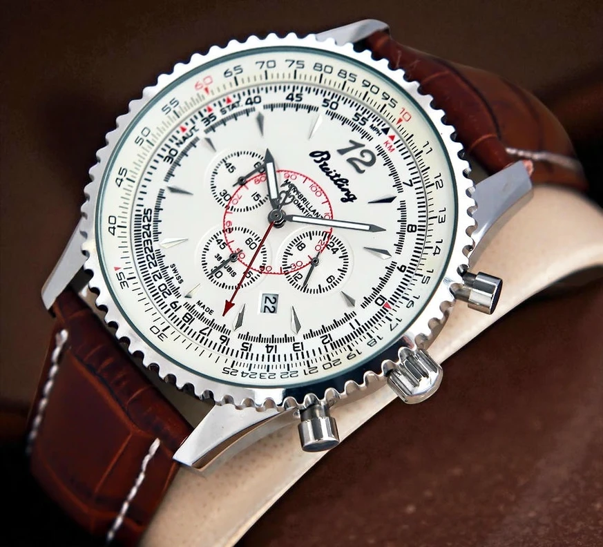 Breitling Montbrillant Chronograph Strap Watch Pakistan