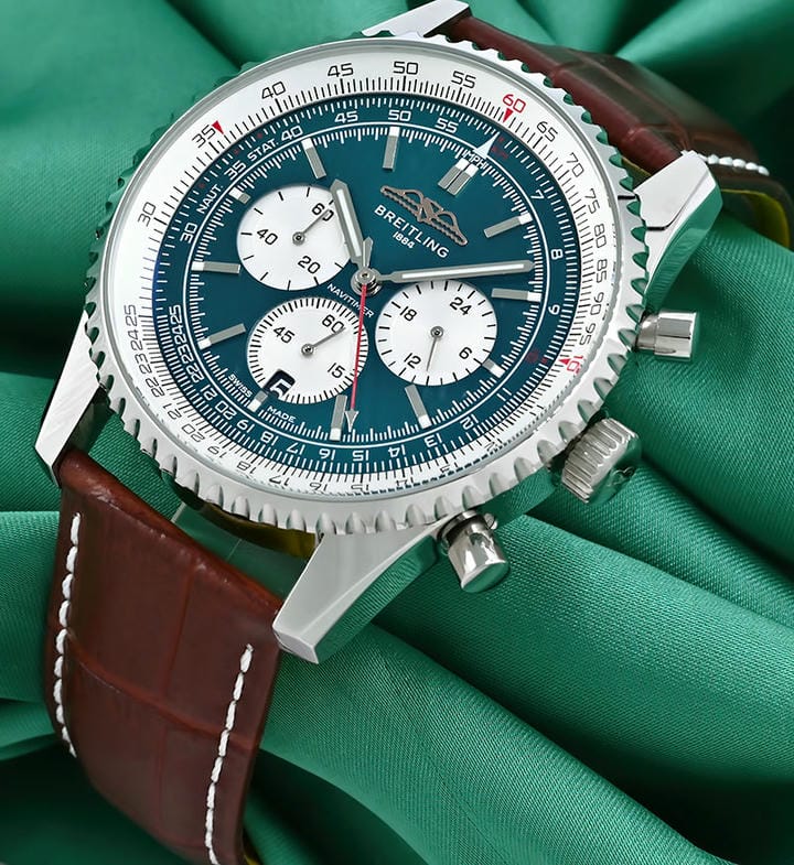 Breitling Navitimer B01 Chronograph Green Dial Mens Watch