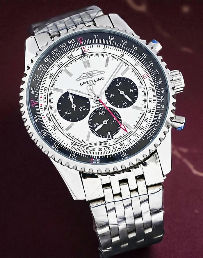 Breitling Navitimer Chronograph Silver Dial Watch Pakistan