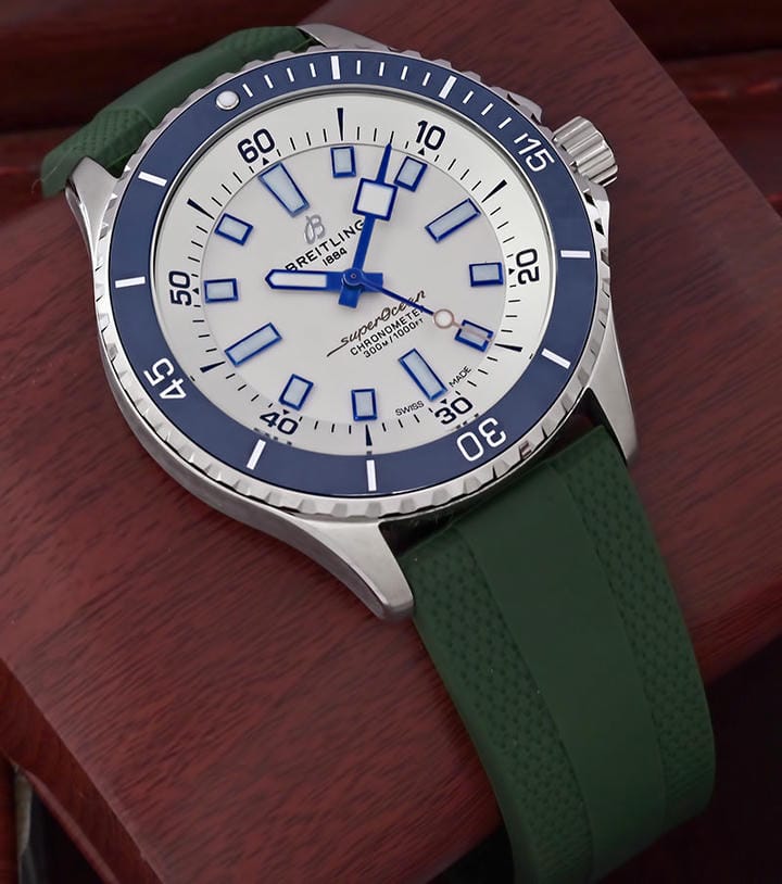 Breitling Superocean Automatic Green Straps Watch