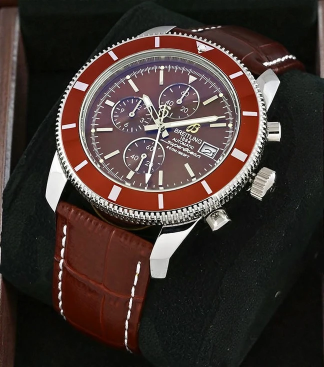 Breitling Superocean Brown Dial Chronograph Watch
