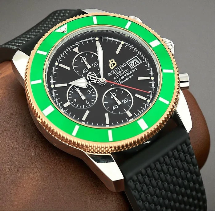 Breitling Superocean Heritage Green Bazel Watch Pakistan