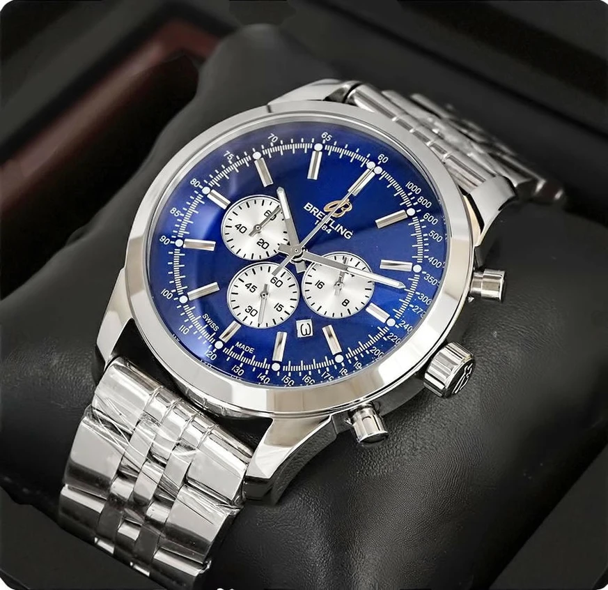 Breitling Transocean Chronograph Blue Dial Watch Pakistan