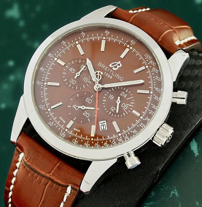 Breitling Transocean Chronograph Brown Dial Watch Pakistan