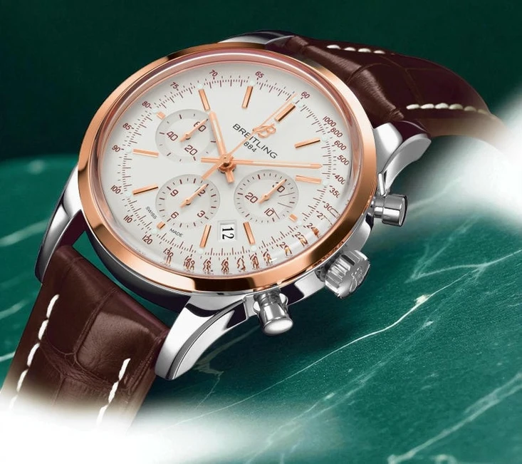 Breitling Transocean Chronograph Two Tone Watch Pakistan