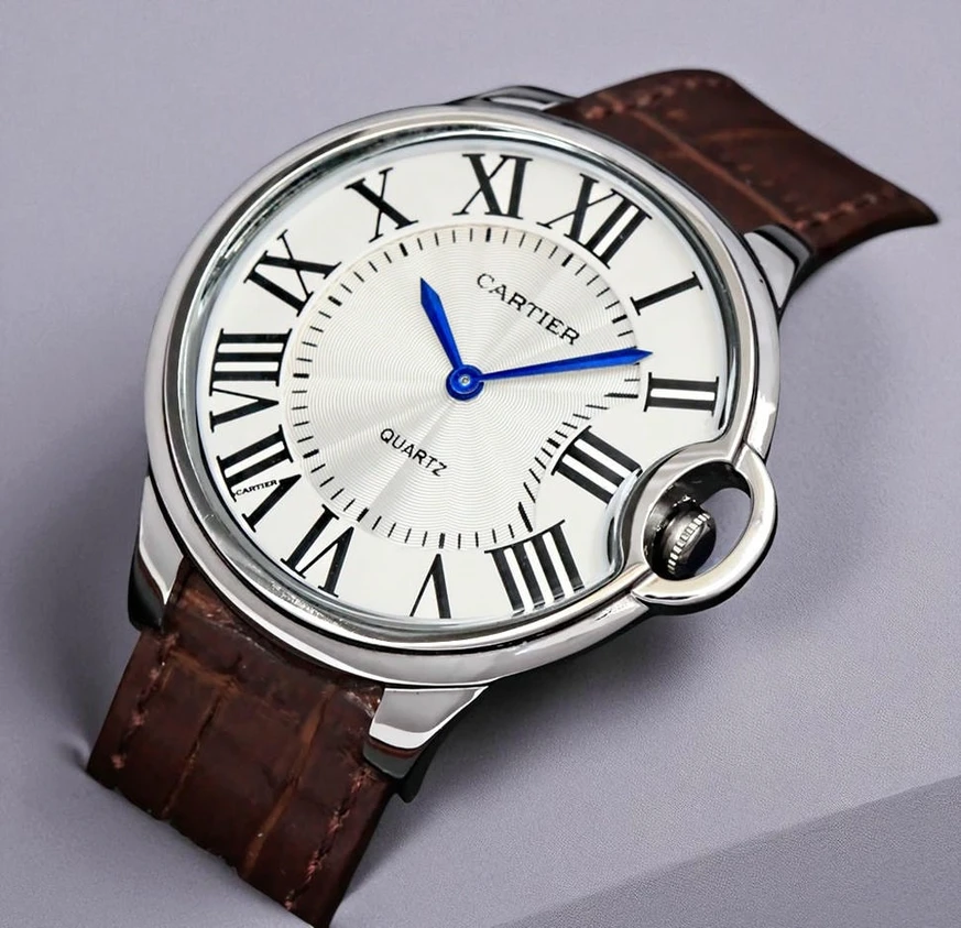 Ballon Bleu De Cartier White Dial Leather Strap Watch Pakistan 1765831076 C16c4eca