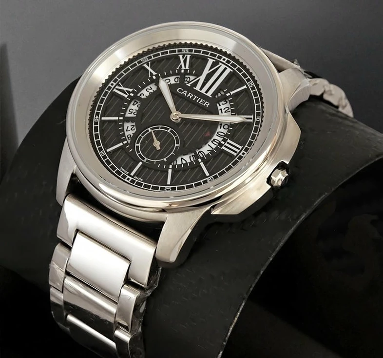 Cartier Calibre Mens Black Dial Pakistan 1765831092 801784de