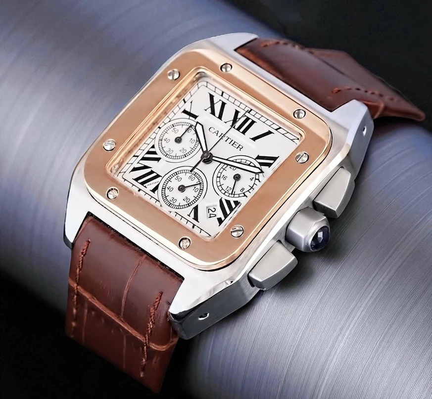 Cartier Santos 100 Chronograph Watch 3 Pakistan 1765831104 Fccab470