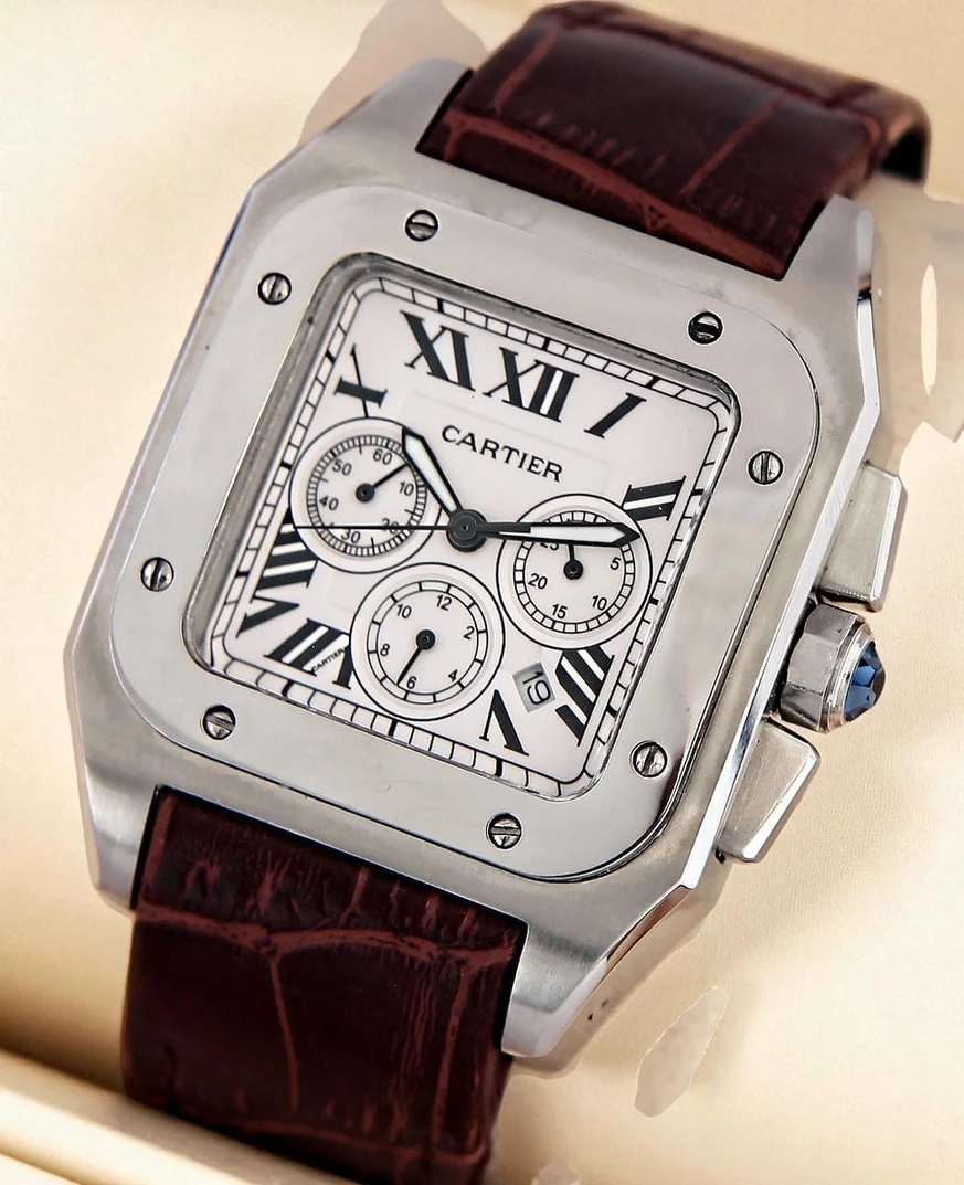 Cartier Santos 100 Chronograph Watch Pakistan 1765831104 Cbaf4667