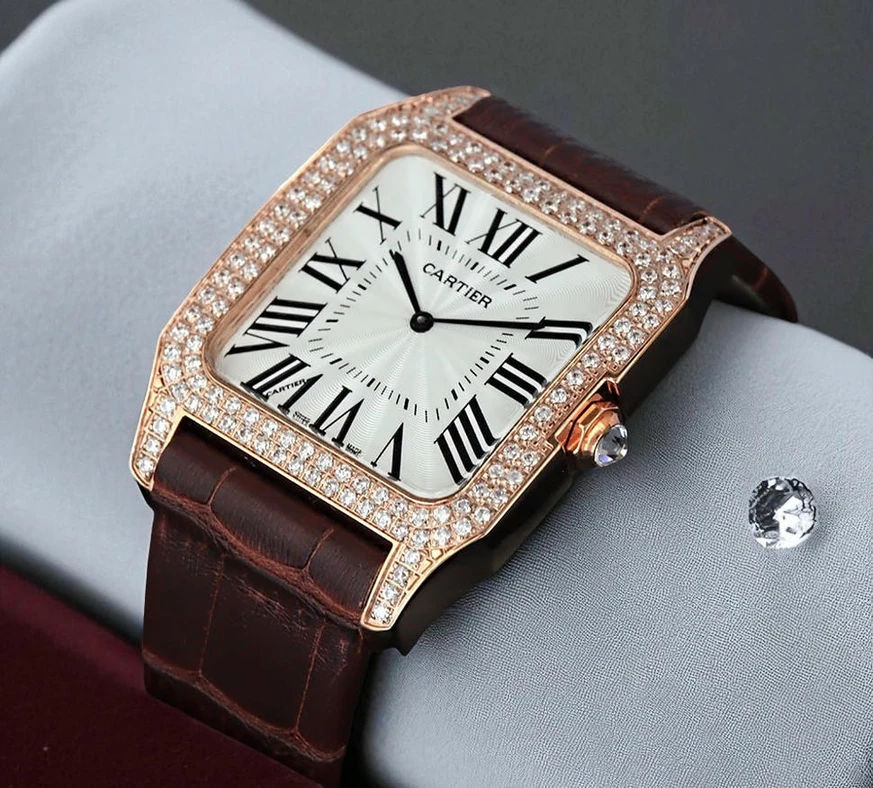 Cartier Santos 100 Diamond Bezel Watch 1 Pakistan 1765831104 Cb586893