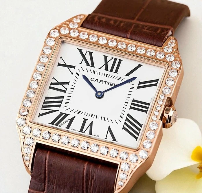 Cartier Santos 100 Diamond Bezel Watch 46 Pakistan 1765831082 Cc134d74