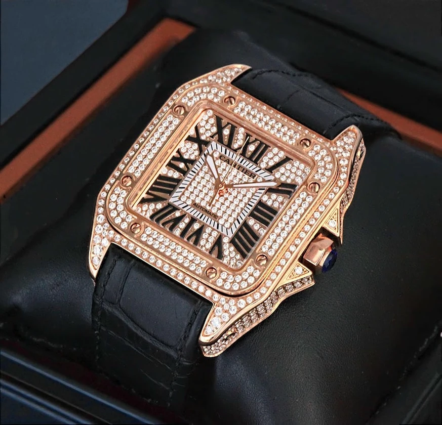 Cartier Santos 100 Diamond Watch 83 Pakistan 1765831105 82caa0be