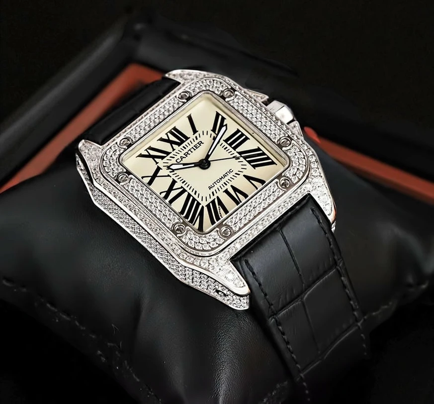 Cartier Santos 100 Diamond Watch Pakistan 1765831105 49b06128