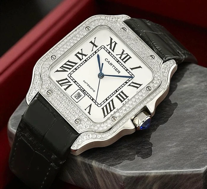 Cartier Santos 100 Xl Iced Out Diamond Watch Pakistan 1765831107 390868b6