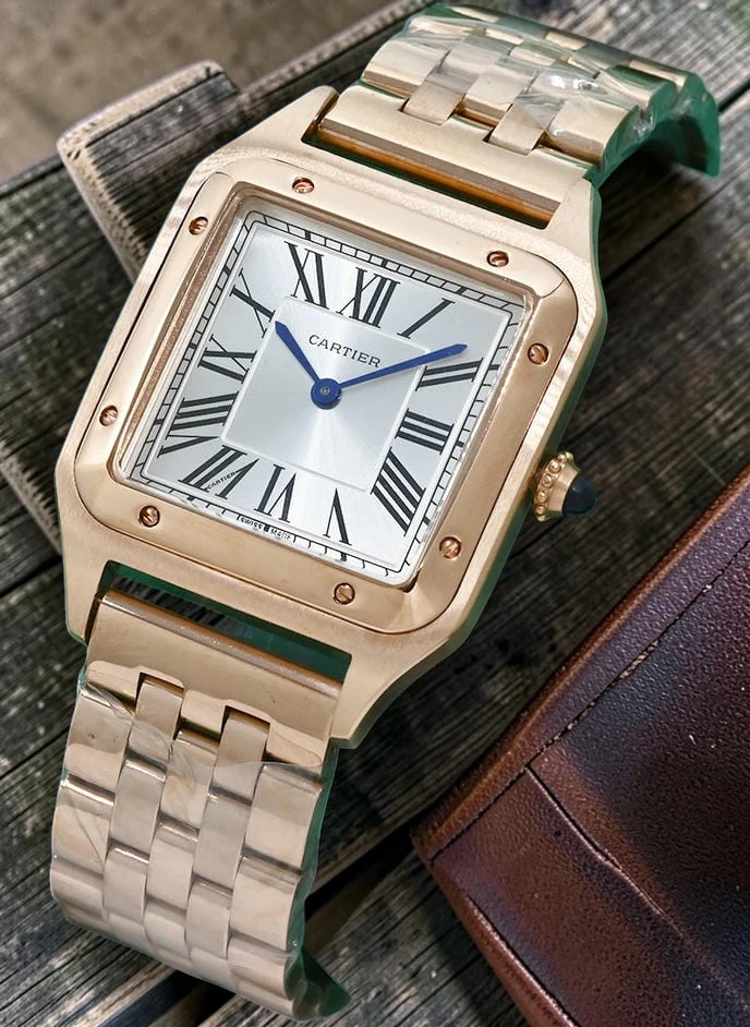 Cartier Santos De Cartier 34mm Ladies Watch Front Photoroom