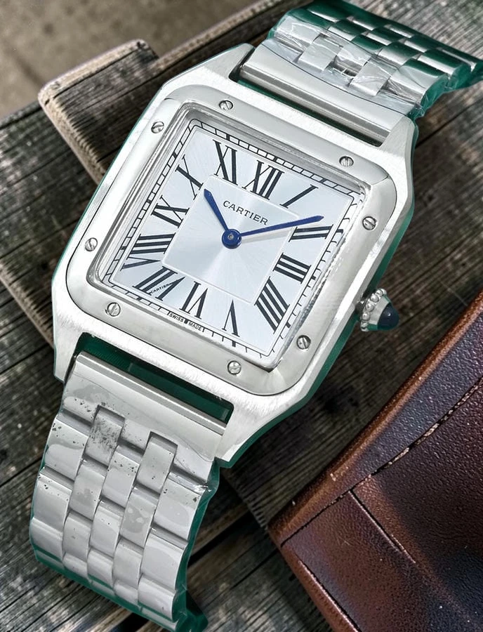 Cartier Santos Dumont 34mm Ladies Watch Front Photoroom