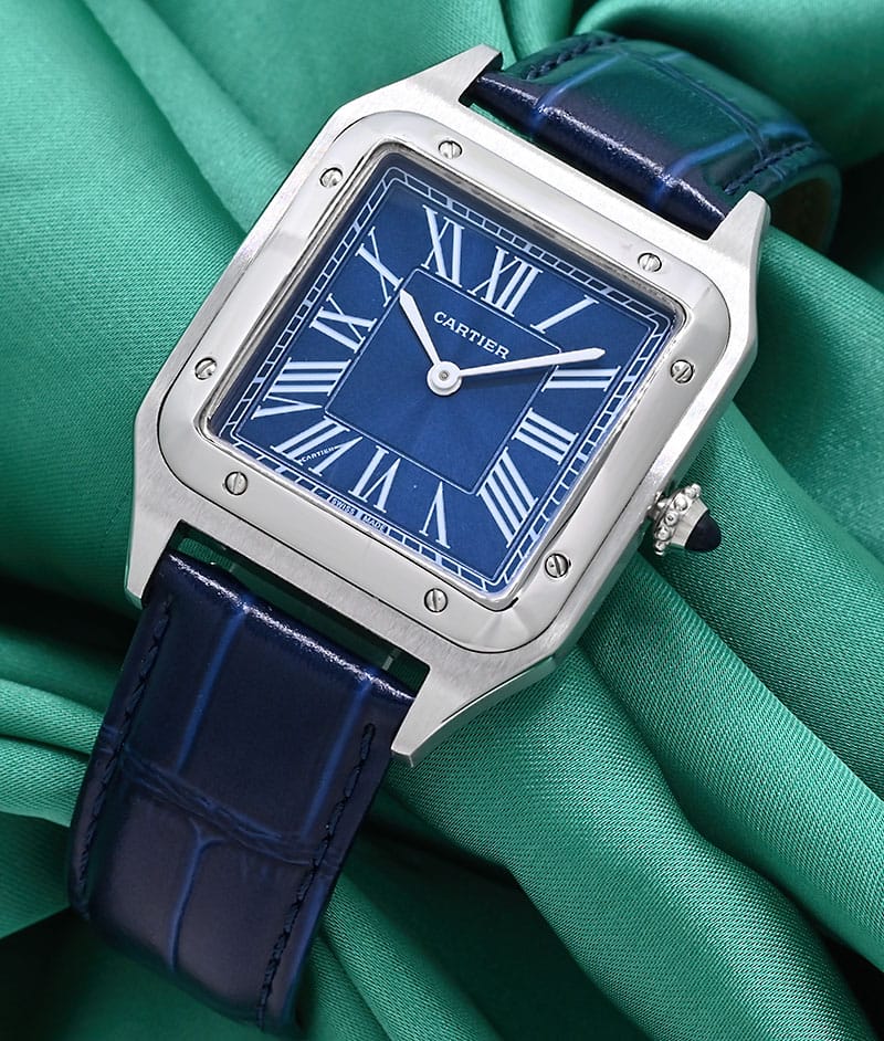 Cartier Santos Dumont Blue Dial Unisex Watch