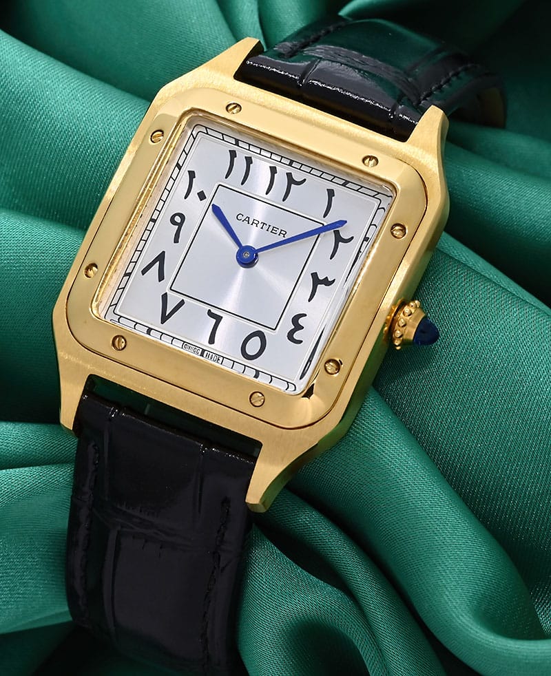 Cartier Santos Dumont Unisex Black Strap Watch