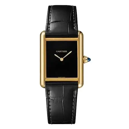 Cartier Tank Must Gold Black Dial Watch