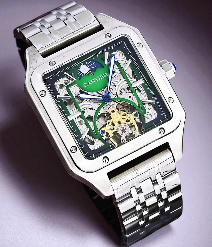 Santos De Cartier Skeleton Dial Watch Pakistan