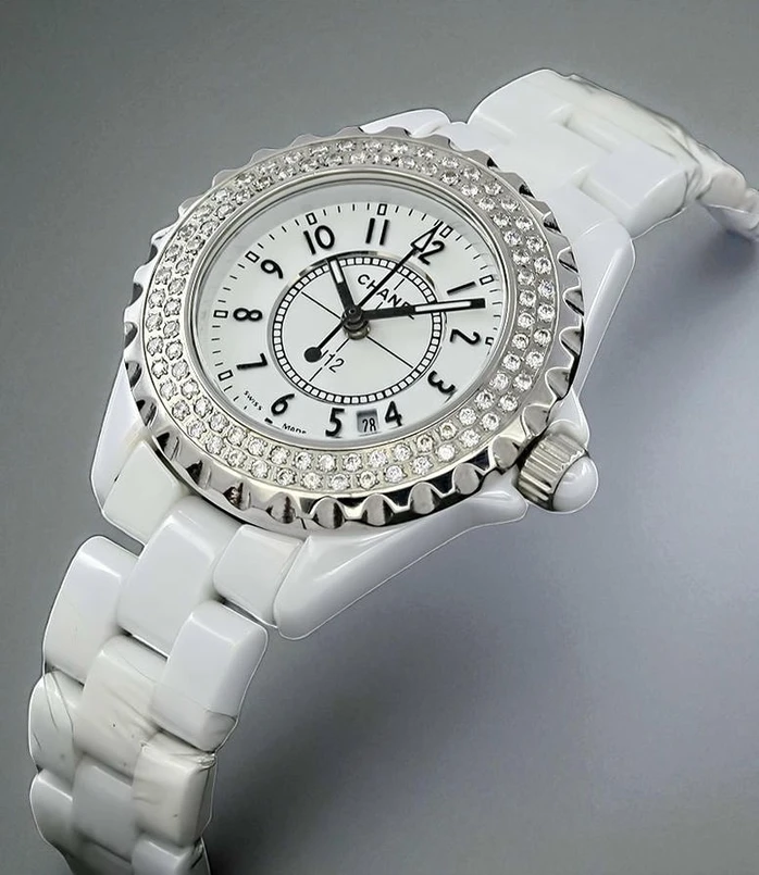 Chanel J12 White Ceramic Diamond Bezel Watch449 Pakistan