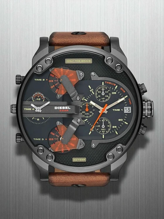 Diesel Mens Dz7332 Mr Daddy 2 0 Analog Display Analog Quartz Black Dial Watch Pakistan