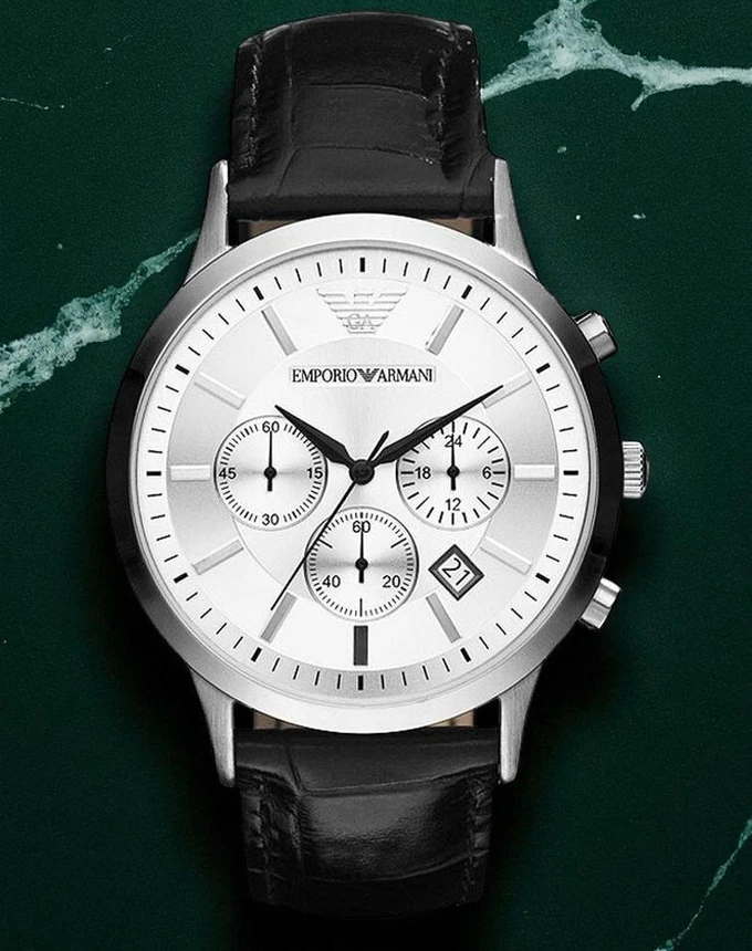 Emporio Armani Men S Ar2432 Black Leather Watch Ar2432 Pakistan 1765831205 A9c87739