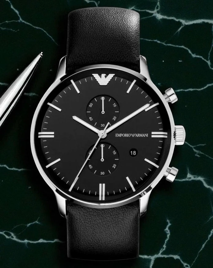 Emporio Armani Men S Black Leather Watch Ar0397 Pakistan 1765831205 Ad03ca30