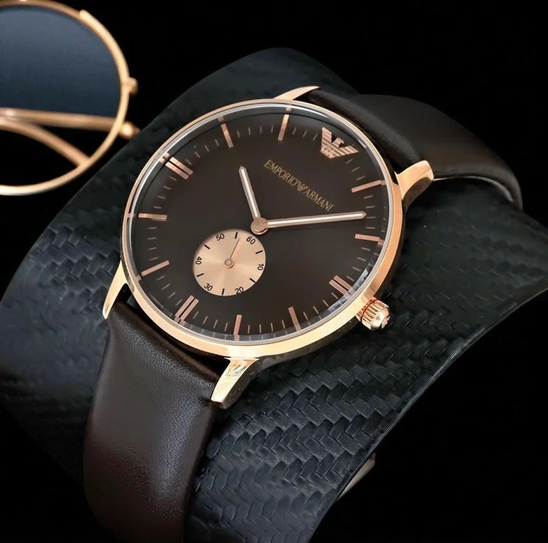 Emporio Armani Ar1647 Chocolate Leather Strap Men S Analog Watch Pakistan 1765831182 E097aabb