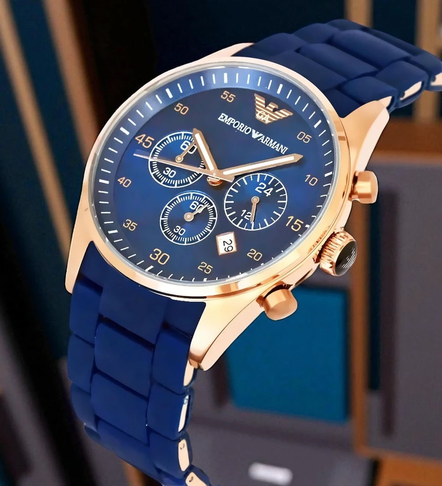 Emporio Armani Blue Silicone Rubber Wris Twatch Pakistan