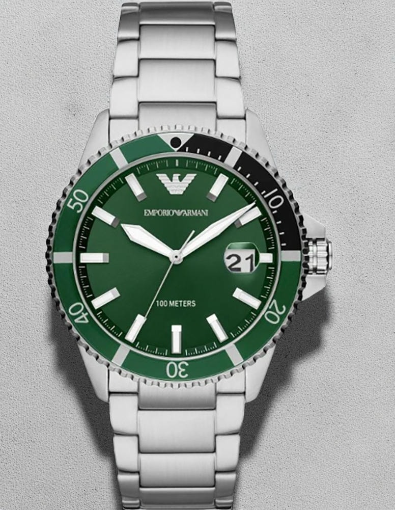 Emporio Armani Diver Green Dial Quartz Watch Ar 11338 Pakistan